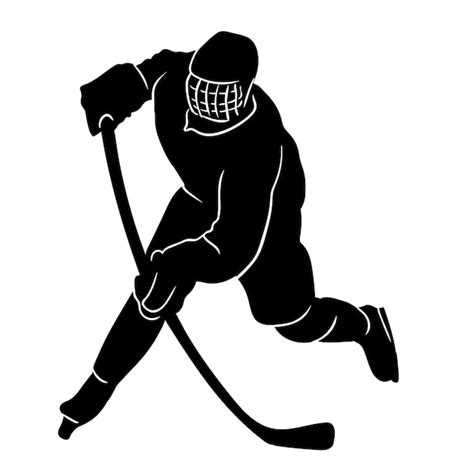 Premium Vector Ice Hockey Player Silhouette