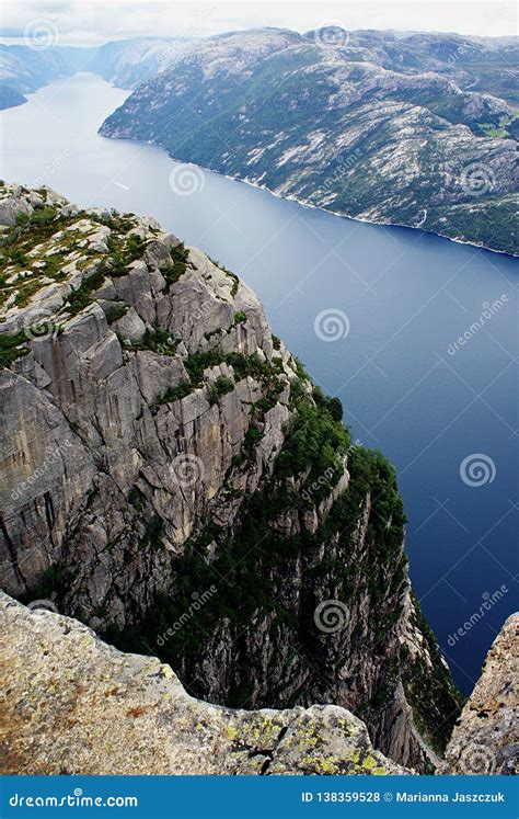 Lysefjord Preikestolen And Its Surroundings Norway Stock Photo