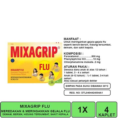 Jual Vshop Obat Mixagrip Flu Mixagrip Flu Dan Batuk Isi Kaplet