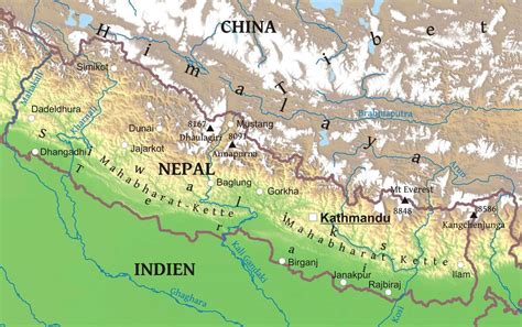 Karte Von Nepal