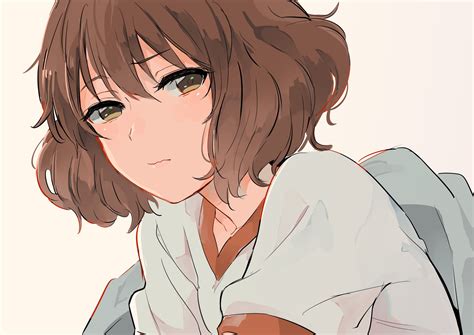 Monsieur Short Hair Brunette Open Mouth Anime Hibike Euphonium Anime Girls Oumae Kumiko