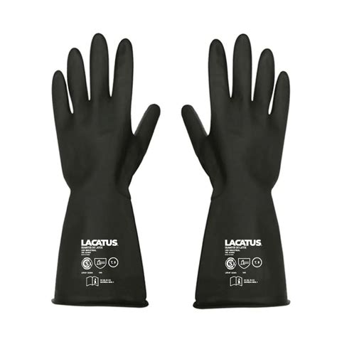 Buwico 60 cm guantes industriales de látex gruesos de color negro