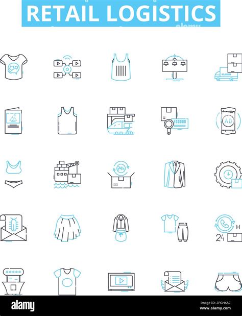 Retail Logistics Vector Line Icons Set Retail Logistics Procurement