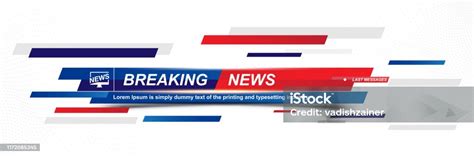 Breaking News Template Title With Technology Background For Screen Tv