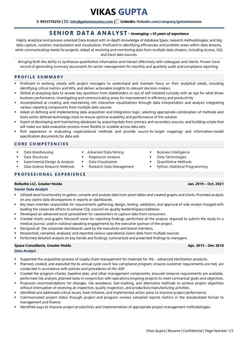 Data Analyst Resume Examples And Template With Job Winning Tips