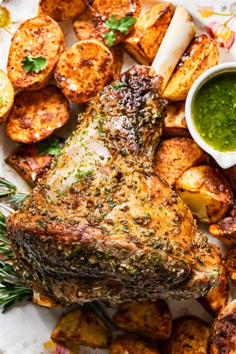 Roast Leg Of Lamb With Mint Sauce Vikalinka