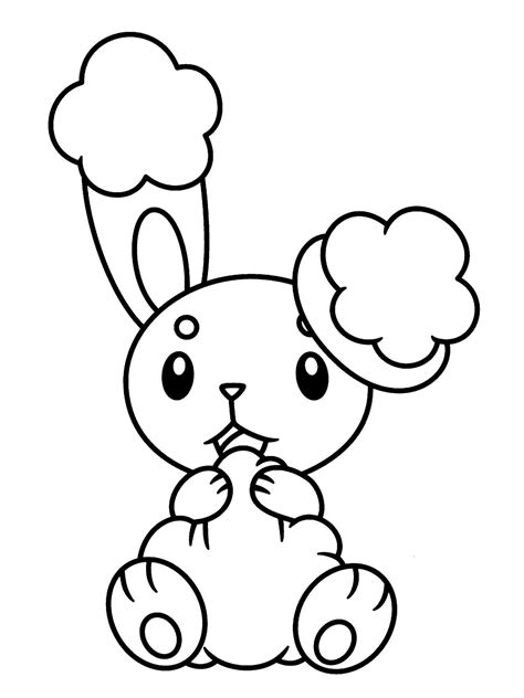 Pokemon Buneary Coloring Pages Free Printable