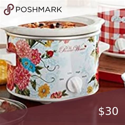 The Pioneer Woman Sweet Rose 1 5 Quart Slow Cooker Crock Pot