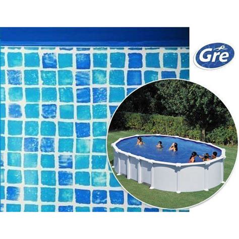 Liner GréPool pour piscine hors sol ovale mosaïque Elyméa