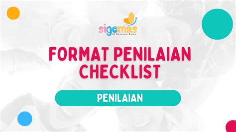 Format Penilaian Checklist Paud Tk Kurikulum Merdeka