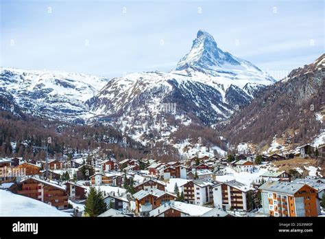 Matterhorn Looking From Zermatt Stock Photo - Alamy