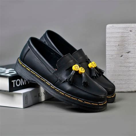 PLTD DOCMART SMILE SEPATU PRIA PANTOFEL FORMAL KERJA KANTOR HITAM