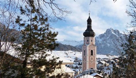 Kirchturm Von Kastelruth Seiser Alm Dolomiten Südtirol