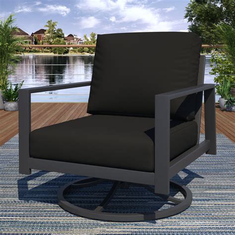 Birch Lane™ Townsend Powder Coated Aluminum Outdoor Rocker Chair With Sunbrella Cushion Wayfair