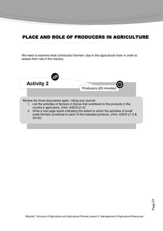 Farmer S Agribusiness Training Course Module 1 Structure Of