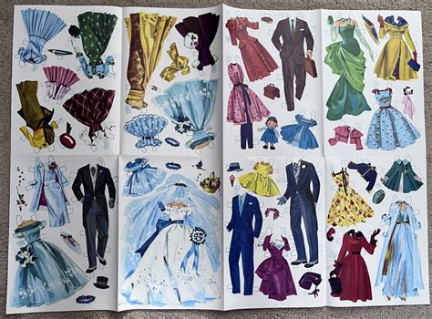 The Heavenly Blue Wedding Original Vintage Merrill 1955 Paper Dolls