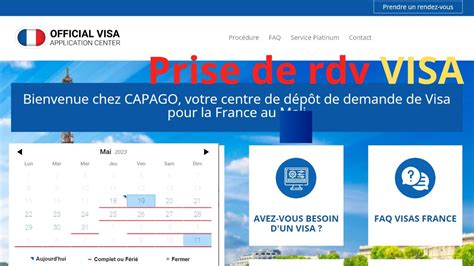 Comment Prendre Rendez Vous Visa France Prendre Rendez Vous Capago