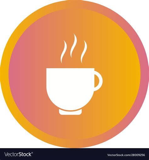 Beautiful Hot Tea Glyph Icon Royalty Free Vector Image