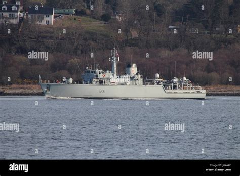 Hms Cattistock M31 A Hunt Class Mine Countermeasures Vessel Of The Royal Navy Heading Past