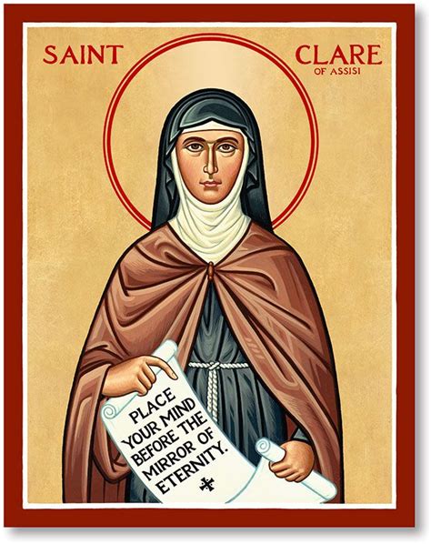 Women Saint Icons St Clare Icon Monastery Icons St Clares Clare