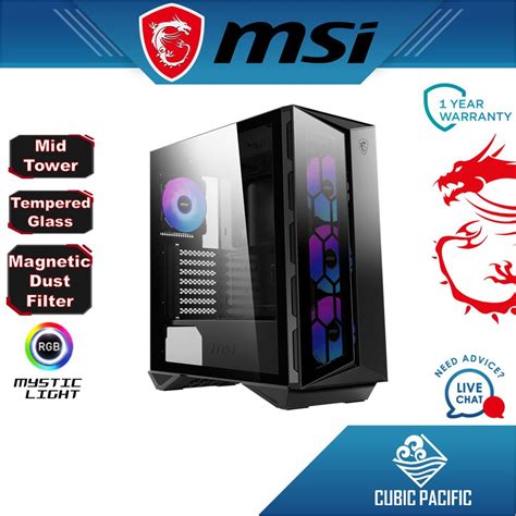 MSI MPG Gungnir 110R RGB Mid Tower ATX Gaming CPU Desktop Casing With