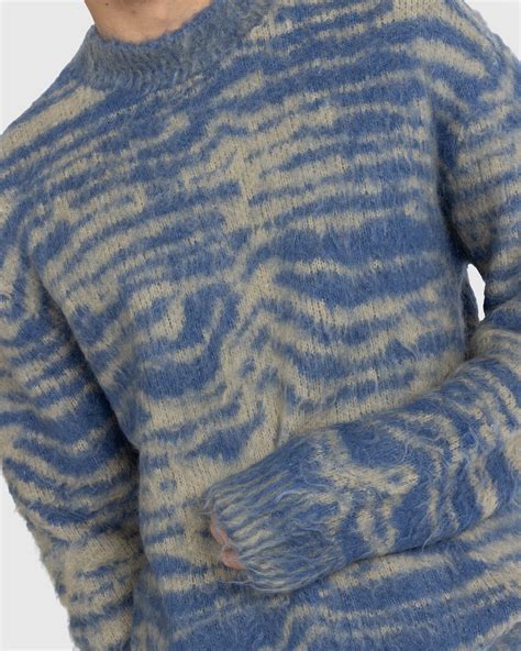 Acne Studios Jacquard Crewneck Sweater Blue Highsnobiety Shop