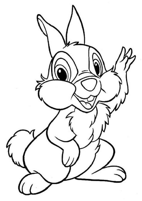 Lovely Miss Bunny And Thumper Coloring Page Free Printable Coloring