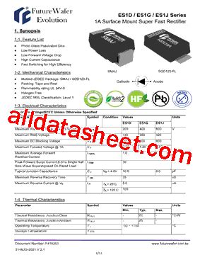 Es D Datasheet Pdf Futurewafer Tech Co Ltd