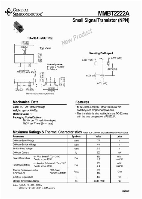 Mmbt2222a1128874pdf Datasheet Download Ic On Line