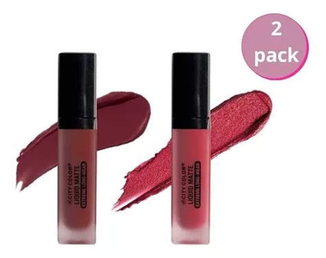 Pack Labial Matte City Color Larga Duraci N Nude Indeleble Env O Gratis