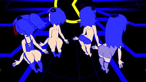 Rule 34 4girls Animated Anus Ass Blinky Blinky Pac Man Blue Hair