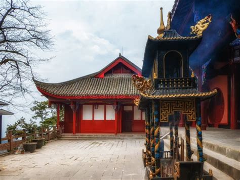 Buddhist Temple in the Qingcheng Mountain Area Close To Chengdu Stock Image - Image of paradise ...