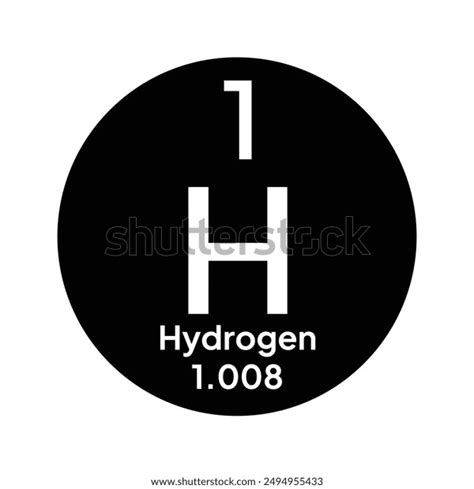 Hydrogen Chemical Element Periodic Table Vector Stock Vector Royalty Free 2494955433