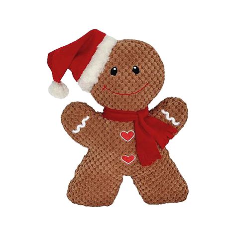 Petlou Christmas Gingerbread Man Dog Toy Baxterboo