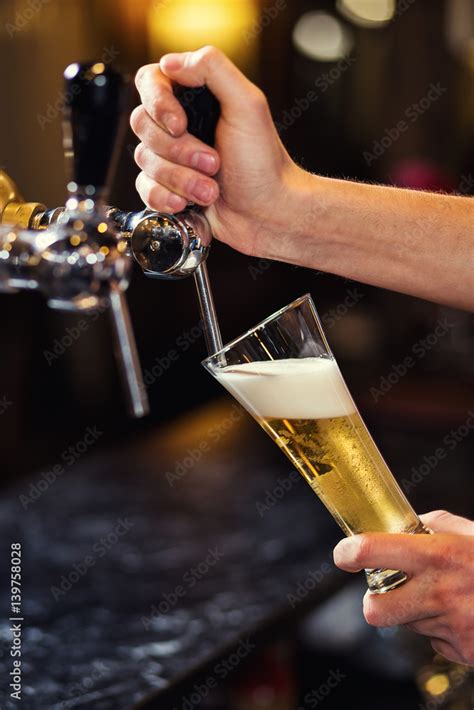 Beer Pouring From Tap