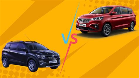 Maruti Suzuki Ertiga Vs Renault Triber Which Mpv To Choose Prices Engine Specs And Features