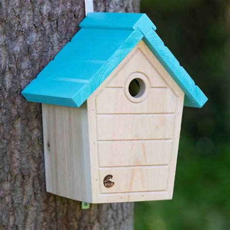 RSPB Cabin nest box, aquamarine - Bird houses & nest boxes