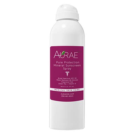 Pure Protection Mineral Sunscreen Spray 6 oz - AURAE MD