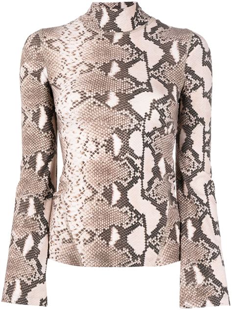 Stella Mccartney Leopard Print High Neck Top Farfetch