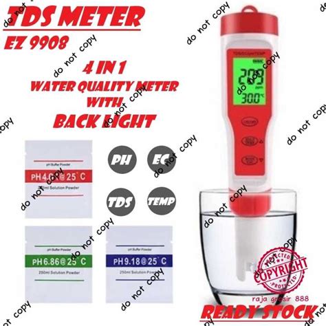 Ph Meter Tds Temperatur Ec In Ez Waterproof Alat Ukur Kualitas