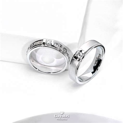 Jual Cincin Nikah Emas Putih Wanita Murni Kawin Palladium Couple