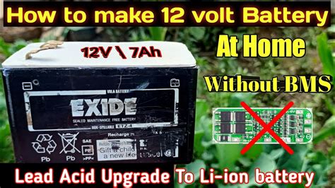 How To Make Volt Battery Without Bms V Ah Lithium Ion Battery