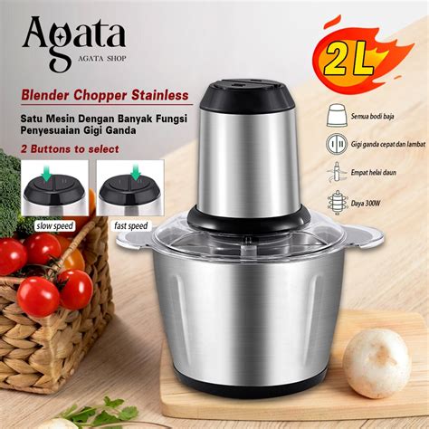 Jual Blender Chopper Stainless 2l Penggiling Daging Elektrik