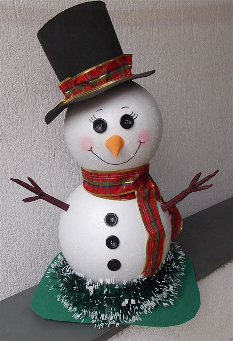 Tmvbijoux Como Fazer Boneco De Neve Grande Decora O De Natal