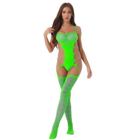 Iixpin Lingerie Femme Sexy Coquine Bodystocking Résille Body Fishnet