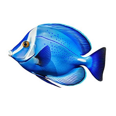 Premium Ai Image A Blue Fish With A White Face And A Yellow Eye