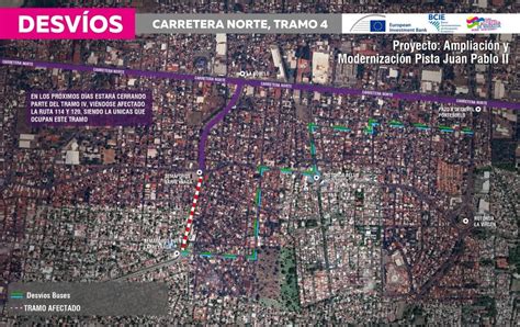 Estas son las rutas afectadas por la ampliación de la Pista Juan Pablo II