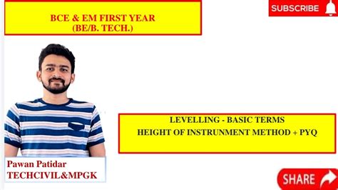 Levelling Height Of Instrument Method Pyq First Year B Tech