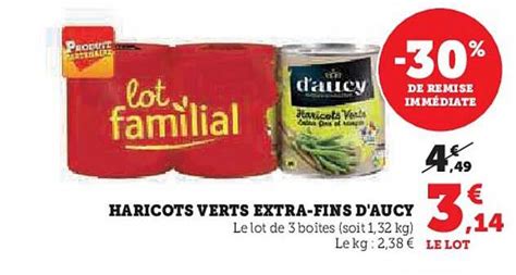 Promo Haricots Verts Extra Fins D Aucy Chez Hyper U ICatalogue Fr