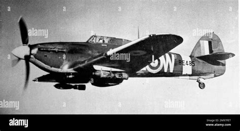 Hawker Hurricane Iib With Its Compliment Of Underwing Bombs This